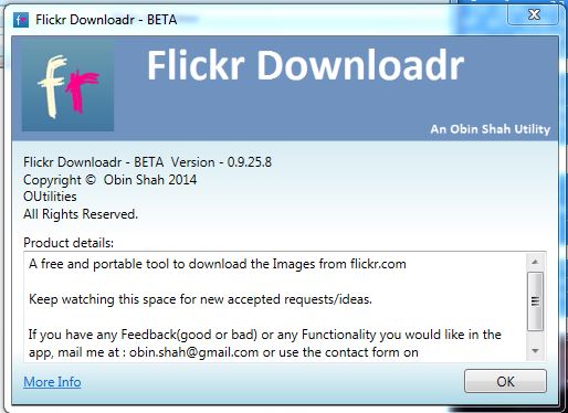 Flickr Downloadr - About
